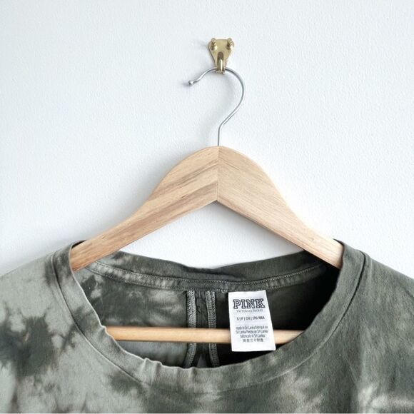 Pink VICTORIA'S SECRET Retro Tie Dye T-shirt Women's S Open Back Cotton - Picture 5 of 9